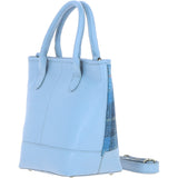 Ashwood Leather & Harris Tweed® Cloth Large Grab Bag Baby-blue/Blue: TW-64-19-BB