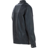 Ashwood Men’s Casual Real Leather Jacket with Mandarin Collar and Hidden Zip Black: AWM-COOPER