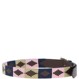 Ashwood Leather Multicolored Handmade Belt Beige: POF-17