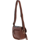 Ashwood Leather & Harris Tweed® Cloth Saddle Bag Tan/Mcload: TW-26-02-TM