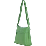 Sleek Luxe Leather Shoulder Bag Fern: Mourne