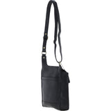 Ashwood Leather & Harris Tweed® Cloth Crossbody Bag Black/Green/Red: TW-24-07-BR