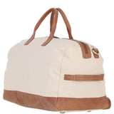 Fenland Canvas & Leather Holdall Tan/cream: FEN-757