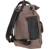 Fenland Canvas & Leather Backpack Mud/grey: FEN-755