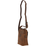 Small Vintage Leather Messenger Bag Tan: Miro
