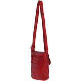 Luxury Small Leather Flight Bag Red: D-90