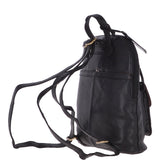 Small Vintage Leather Backpack Black  – G25