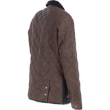 Ashwood Leather x Harris Tweed Men’s Diamond Quilted Stitch Details Casual Jacket Brown/Navy: TW-907-011-BN