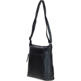 Versatile Leather Shoulder Bag Black: Bondoran