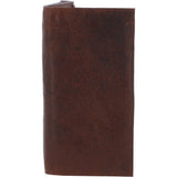 Women's Vintage Wash Large 12 Card Leather  Purse Brandy : G-43