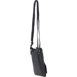 Authentic Ashwood Leather & Harris Tweed® Cloth Crossbody Bag Black/Watch: TW-29-03-BW
