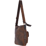 Vintage Oily Hunter Leather Travel Bag Brown : Doug