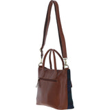 Versatile Ashwood Leather & Harris Tweed® Cloth Shoulder Bag Tan/Watch: TW-22-04-TW