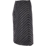 Women's Long 23.5 Inch Leather Skirt Black : Lycra Skirt