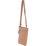 Ashwood Curve  Zip Top Leather Cross Body Bag Butterscotch: 64640/curve