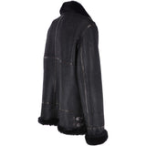 Luxury Shearling Pilot Jacket Black: MP 33