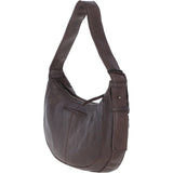 Stylish Ashwood Leather Curved Shoulder Bag Brown: GV-64288
