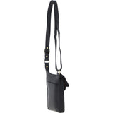 Ashwood Leather & Harris Tweed® Cloth elegance Crossbody Bag Black/Green/Red: TW-20-07-BR