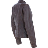 Ashwood Leather Women's Two Button Raw-Edge Blazer Brown: AWL-RE Blazer