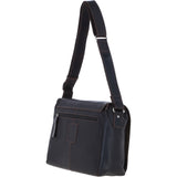 Ashwood Leather Messenger Bag with Front Zip Pocket & Adjustable Strap Brown: 1664