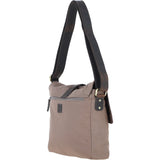 Fenland Canvas & Leather Crossbody Bag Mud/grey: FEN-754