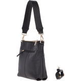 Small Two In One Leather Crossbody Bag & Shoulder Bag Black: 62539