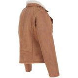 Ashwood Faux Fur Biker Style Jacket Tan: Jan