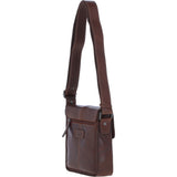 Ashwood Leather Medium Men's Buckle Crossbody Bag Chestnut: S-61