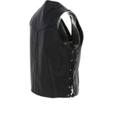 Leather Laced Waistcoat Black :  G-W/C 632