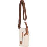 Fenland Canvas & Leather body Bag Tan/Cream: FEN-750