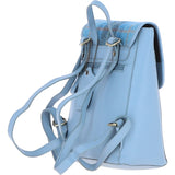 Ashwood Leather & Harris Tweed® Cloth Compact Backpack Baby-blue/Blue: TW-65-19-BB