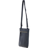Ashwood Leather Curve Pocket Crossbody Bag Black: 63620
