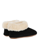 Sheepskin Slippers Black Silver: LADIES BOOTYS