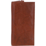 Women's Vintage Wash Large 12 Card Leather  Purse Tan : G-43