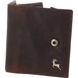Women's Vintage Wash Leather Wallet Purse Brandy : G-41