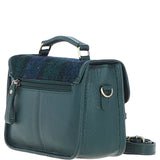 Ashwood Leather & Harris Tweed® Cloth Small Satchel Bag Green/Watch: TW-67-18-GW