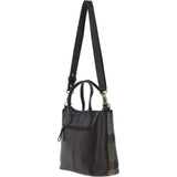 Versatile Ashwood Leather & Harris Tweed® Cloth Shoulder Bag Brown/Mcload: TW-22-01-BM