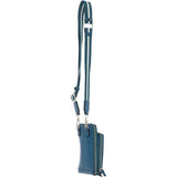 Ashwood Leather Luxury Crossbody Phone Bag Design-X Teal: X-31