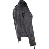 Women's Leather Biker Jacket Black/app: 2741