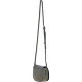 Real Leather Saddle Crossbody Bag Olive: 63753