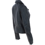 Ladies Leather Biker Jacket Black: G-Celia22