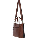 Versatile Ashwood Leather & Harris Tweed® Cloth Shoulder Bag Tan/Green/Red: TW-22-08-TR