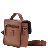 Ashwood Leather Mini Crossbody Satchel Bag Tan: P-61