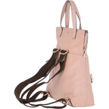 2 in 1 Leather Backpack Handbag Blush : 62237