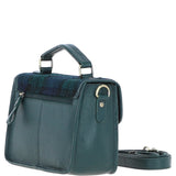 Ashwood Leather & Harris Tweed® Cloth Satchel Bag Green/Watch: TW-68-18-GW