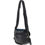 Ashwood Leather & Harris Tweed® Cloth Saddle Bag Black/Watch: TW-26-03-BW