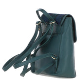 Ashwood Leather & Harris Tweed® Cloth Compact Backpack Green/Watch: TW-65-18-GW