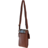 Ashwood Leather & Harris Tweed® Cloth Twist Lock Crossbody Bag Tan/Mcload: TW-31-02-TM