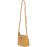 Small Compact Leather Crossbody Bag Yellow - 62662