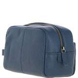 Gabicci Leather Washbag With Striped Navy: GB-64953